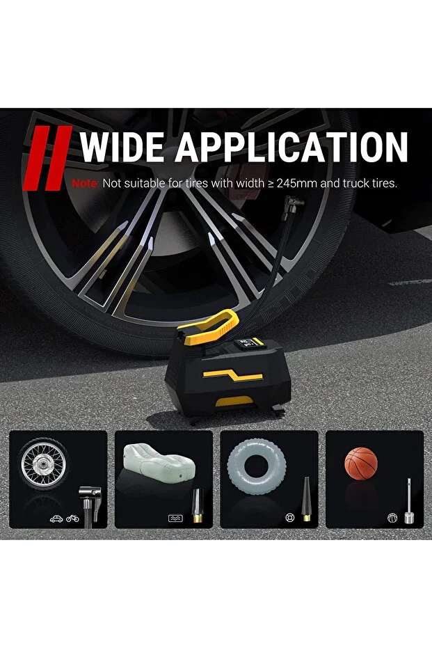 Eragon ERG-520 Dijital Basınç Göstergeli Oto Lastik Şişirme Pompası Hava Kompresörü